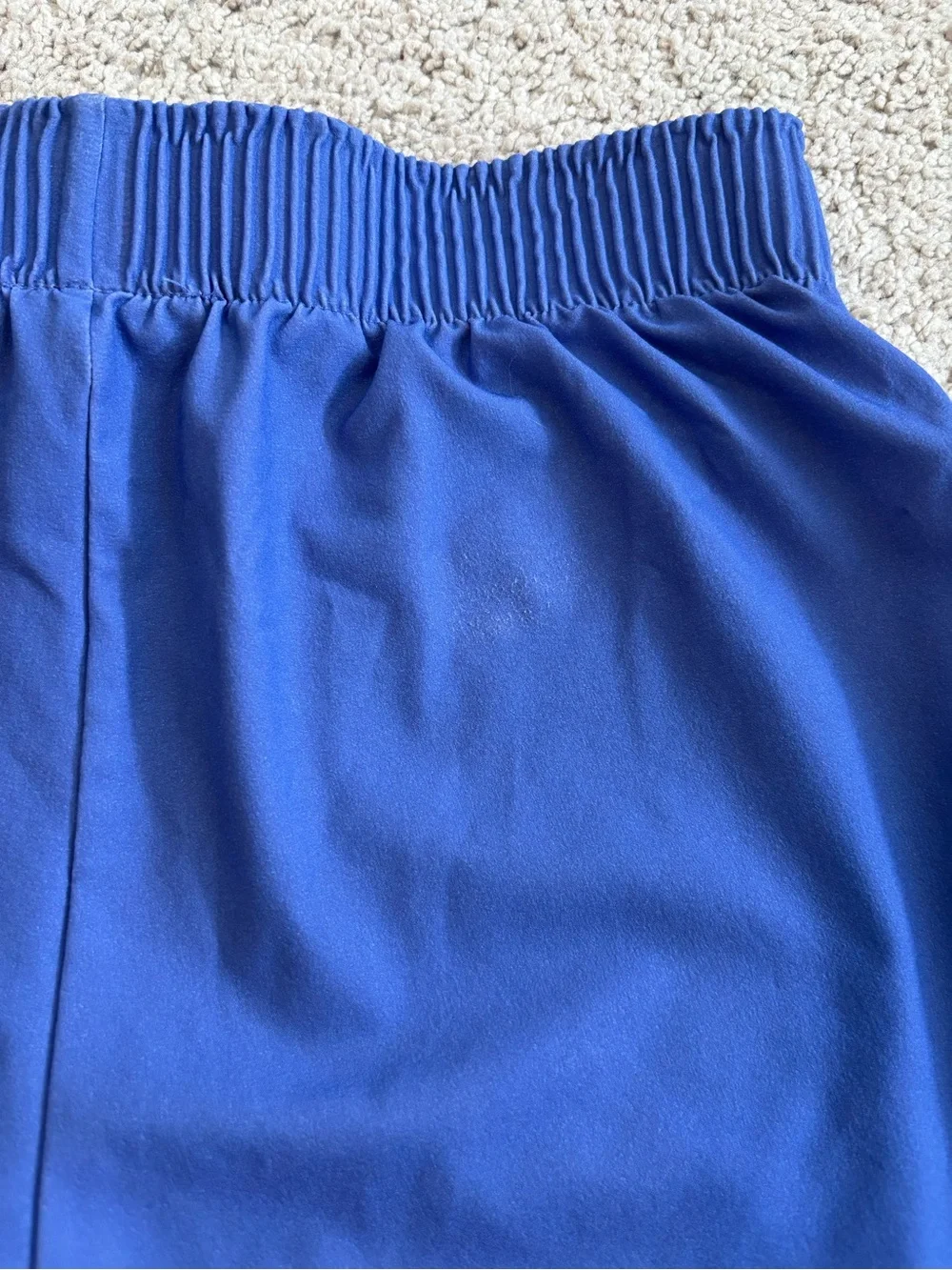 Nike Royal Blue Athletic Shorts with Neon Green Graphic, Women’s XS